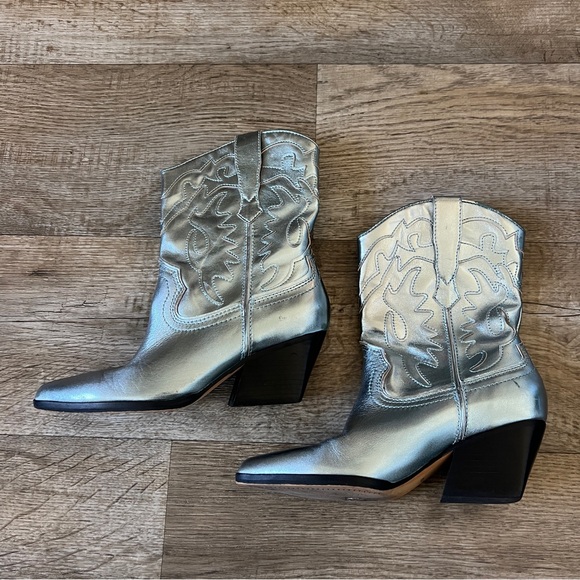 Dolce Vita Landen Cowboy Boot in Electric Blue Leather - Picture 5 of 11